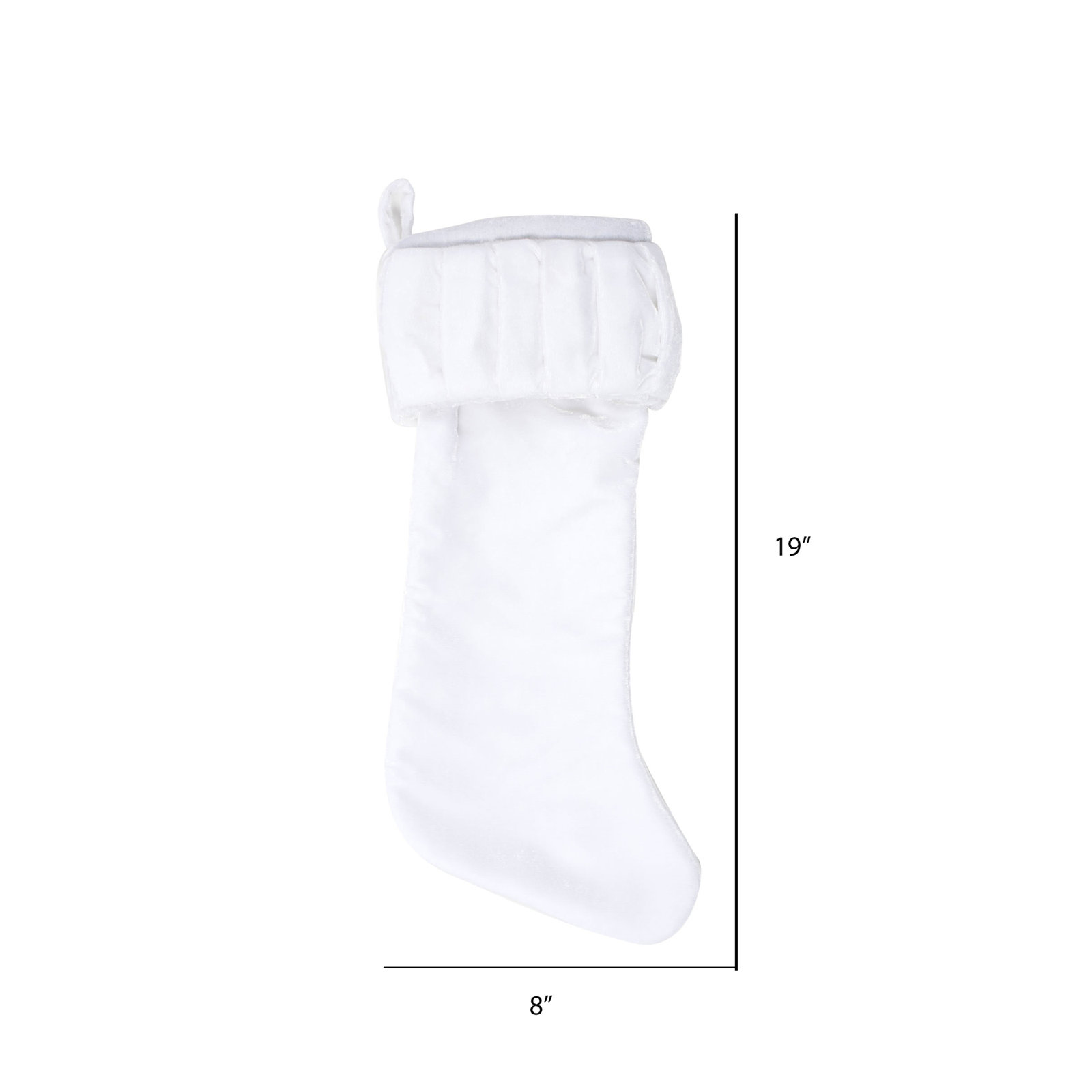 Plush Stocking, White