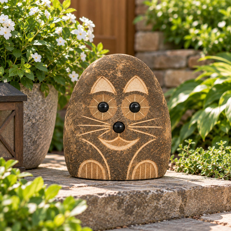 Stone Age Creations 12" Boulder Cat