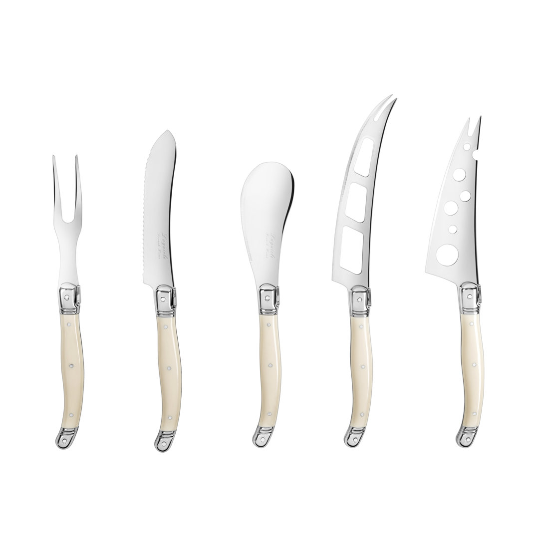 French Home Laguiole 5-Piece Artisan Cheese Knife Set With Handles (Set of 5) French Home 