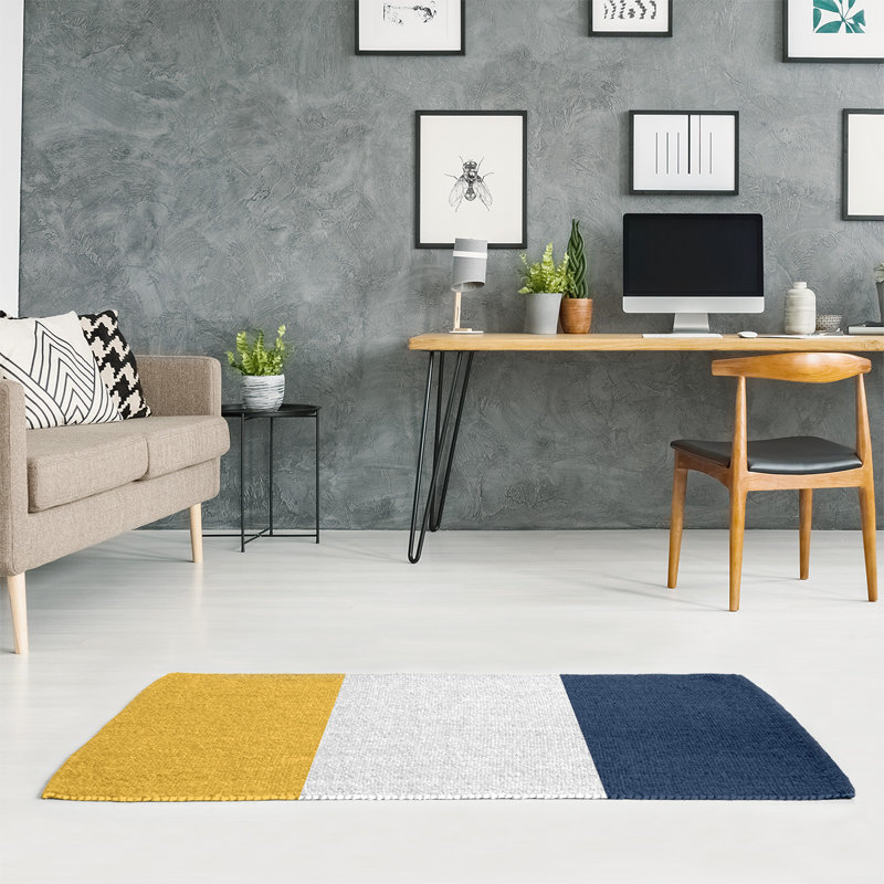 Tapis dorée rayures or national hockey, Rectangle 5 pi x 7 pi