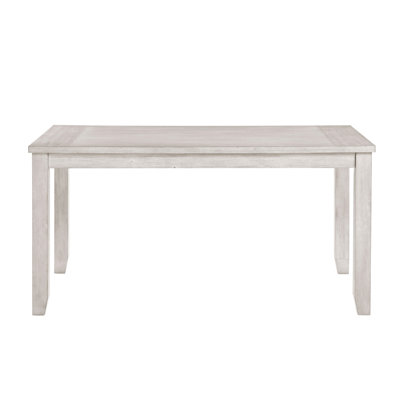 Spacious Antique White Dining Table For 6, Modern Style, Veneer And Engineered Wood, Kitchen, 36"x60"x30.5" Dimensions Rectangular In Finish, Seats Room, Size