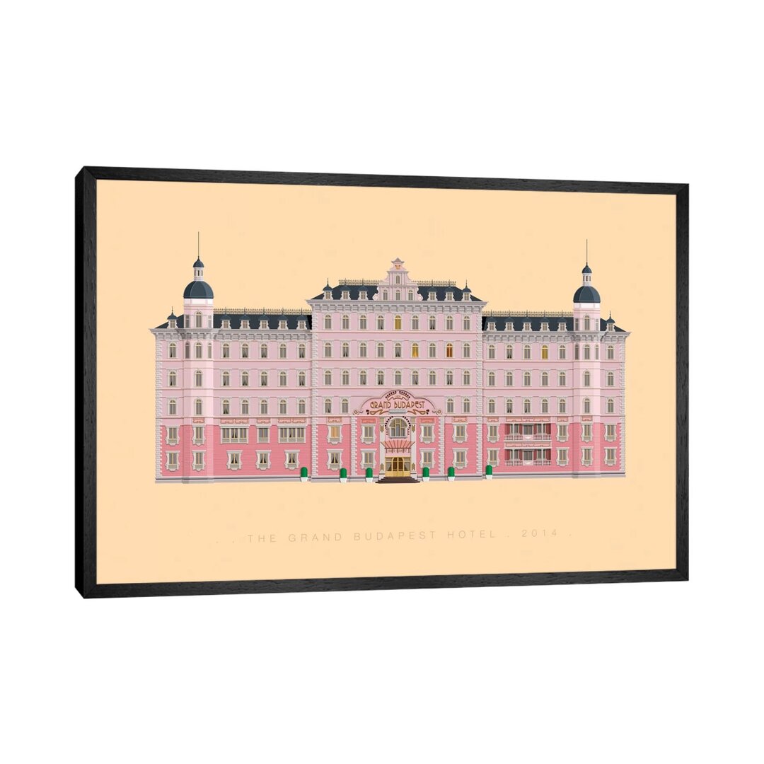 Leinwandbild - Grafikdruck „The Grand Budapest Hotel” von Fred Birchal