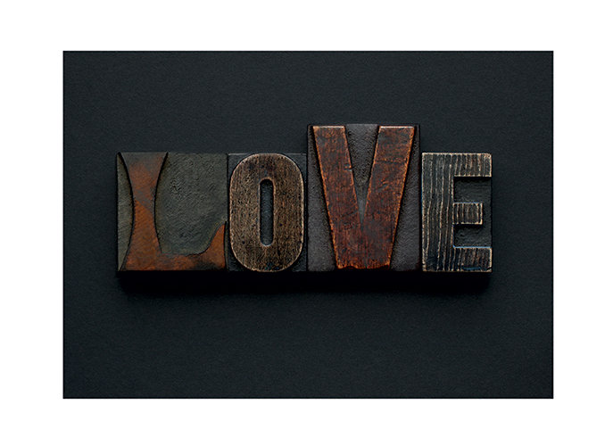 'Love' by Alyson Fennell Textual Art