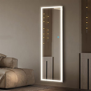 Lighted Metal Framed Full Length Mirror