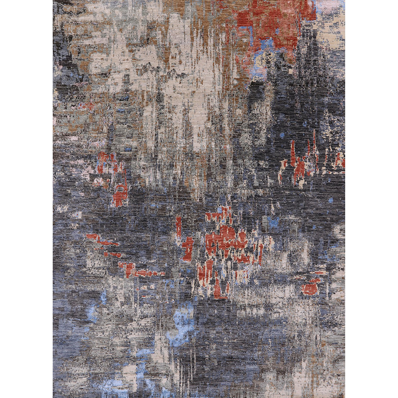 Tapis noir / rouge Boyds, Rectangle 2 pi x 4 pi
