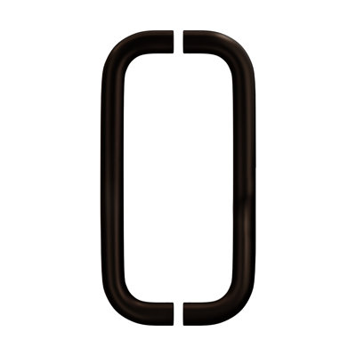 Brixwell 1PL10X10DU Straight Back-to-Back Pull Handle, 11" Length, 10" Mounting Center To Center, 1" Diameter, Aluminum Material, Dark Bronze Finish