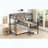 L-shaped Metal Triple Twin Size Bunk Bed