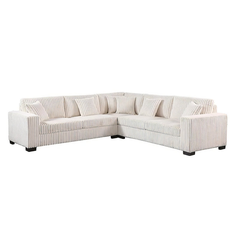 Canapé modulaire Rachel, Crème, crème