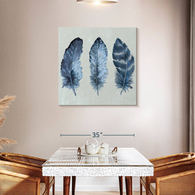 Kerner Indigo Blue Feathers I