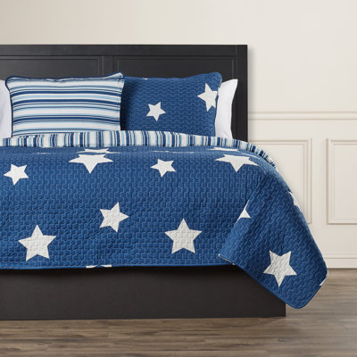 Star Cotton Reversible Traditional Quilt Set