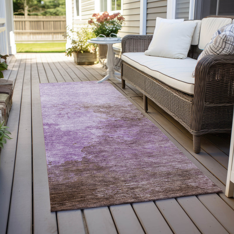 Machine Washable Indoor/Outdoor Cicel ACN1138 Lavender, Runner 2'3" x 7'6"
