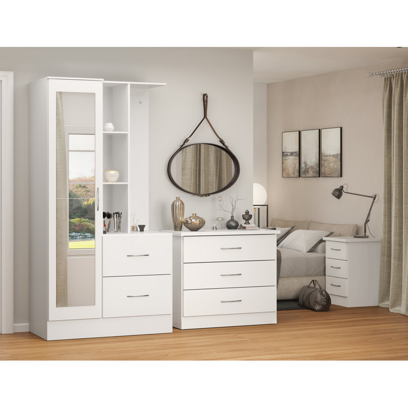 Cascio Wardrobe, White Gloss