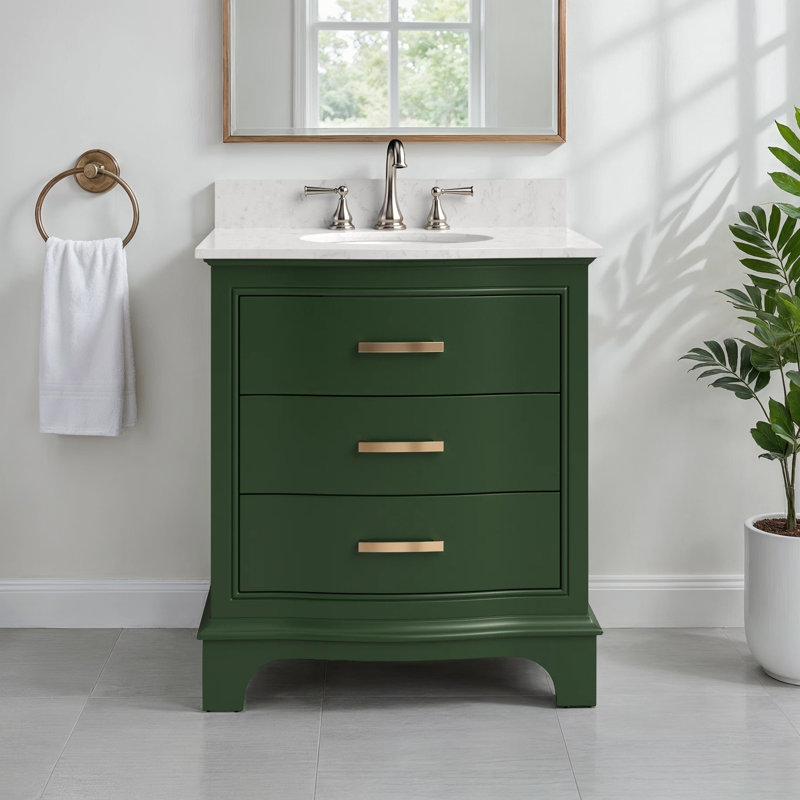 Ensemble de meuble-lavabo simple 30 po Goleta, À feuilles persistantes