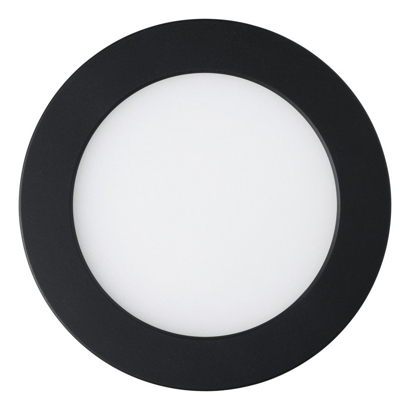 Clarisse Black 5CCT LED Flush Mount, 0.51" H X 8.86" W X 8.86" D, 8 W