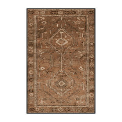 Machine Washable Turkish Brown Area Rug