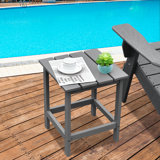 Ensemble de 2 tables basses latérales latérales en bois pour terrasse Latitude Run®