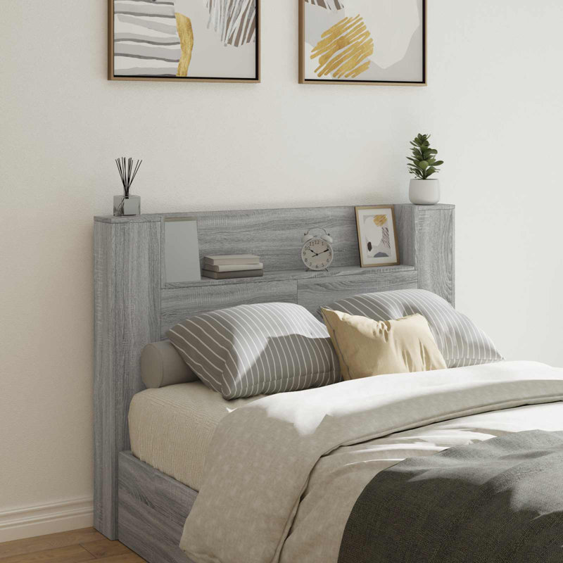 Headboard, European Double (140 x 200 cm), Grey Sonoma