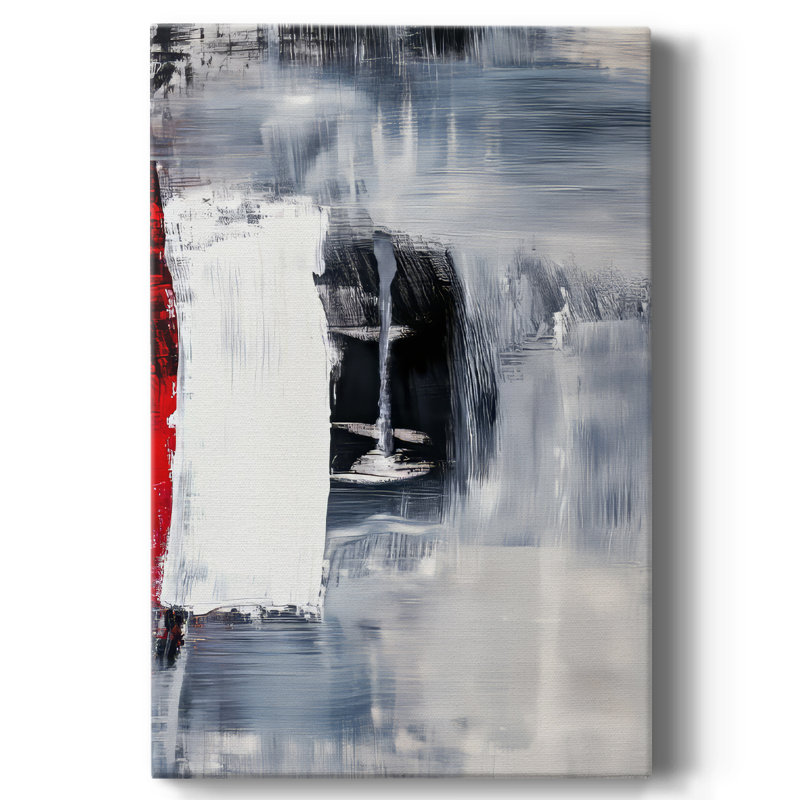 Toile tendue abstraite avec toile de style galerie ccclxxxvi - prête à être accrochée, H 18 po x l 12 po