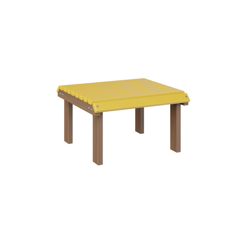Repose-pieds fixe Berlin Gardens, Sunburst Yellow Top/Antique Mahogany Base