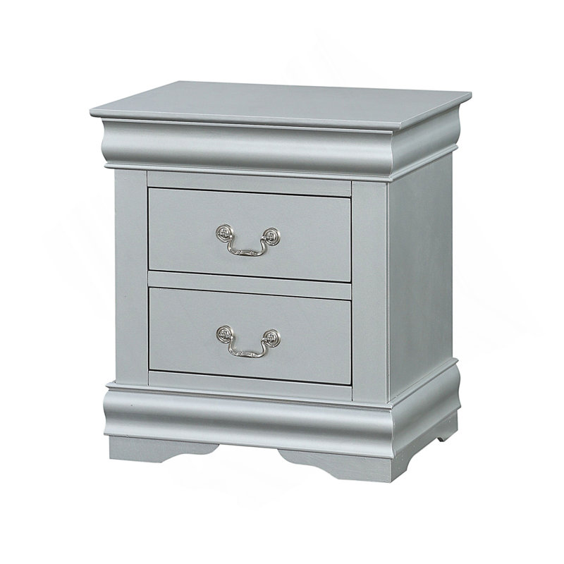 Table de chevet Louis Philippe III, Argent argent