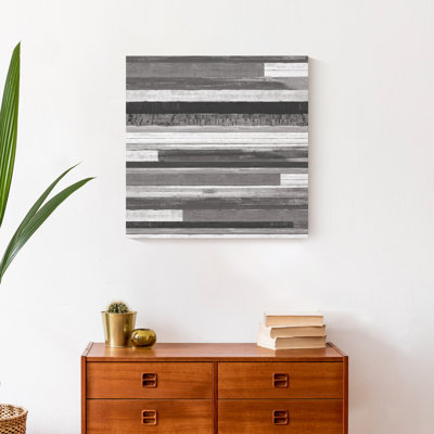 Lattes de bois grises-reproduction d’art sur toile tendue