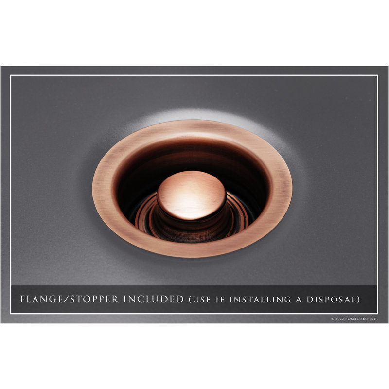 Luxury Solid Fireclay Farmhouse Sink, Antique Copper Accessories