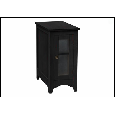 Table d'appoint étroite avec rangement, parfaite pour les petits espaces dans les chambres et les salons, design élégant et fonctionnel