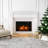 Retro Recessed Fireplace Heater with Realistic Log Flame