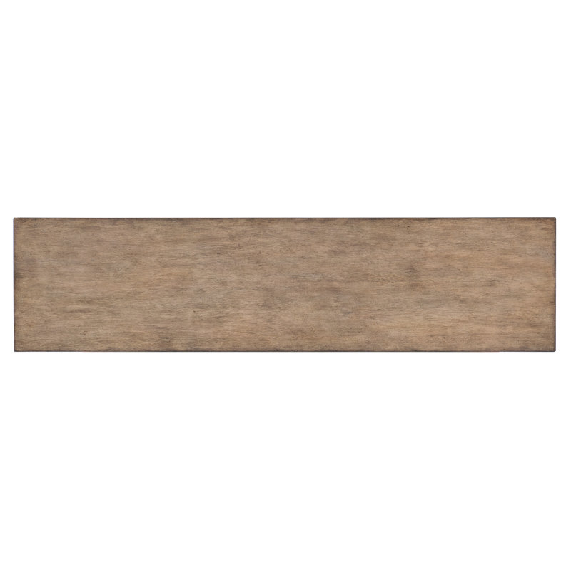 Chiseling 48'' W Solid Wood Console Table, Brown