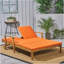 Double chaise longue de patio avec coussin-58746795