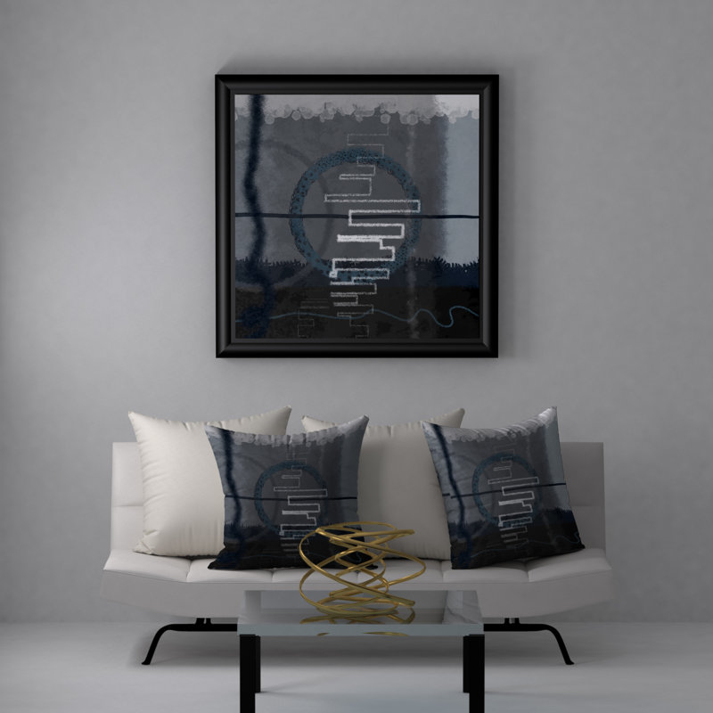 Abstract Reversible Throw Pillow, 18" x 18"
