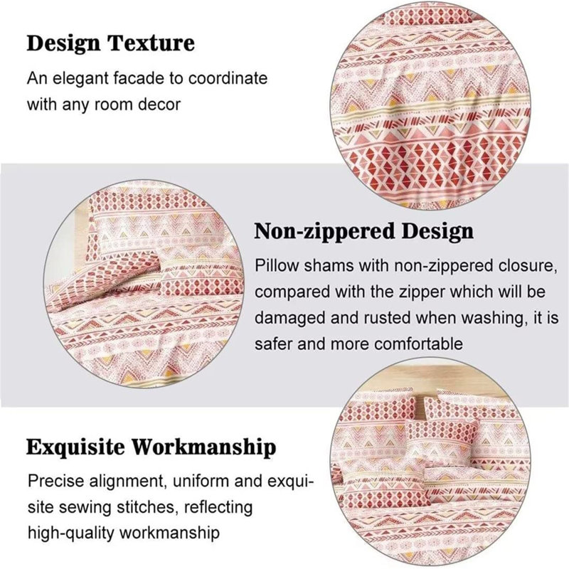 Édredon en microfibre , Édredon pour très grand lit + 2 taies décorativ