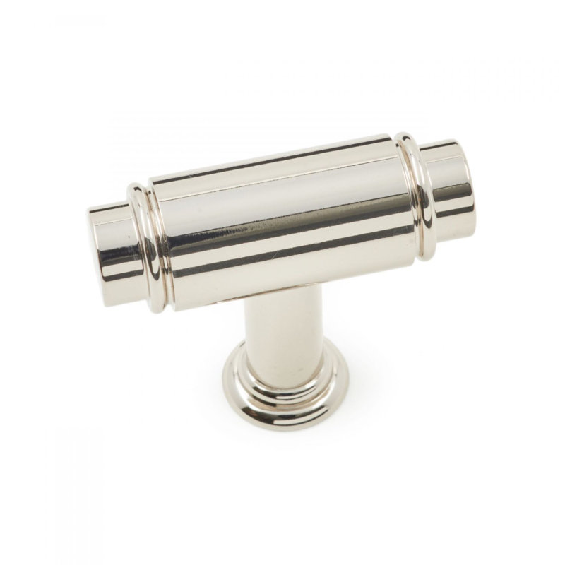 Cylinder 1 5/8" Length Bar Knob, 1.63" H x 0.59" W x 1.44" D, Polished Nickel