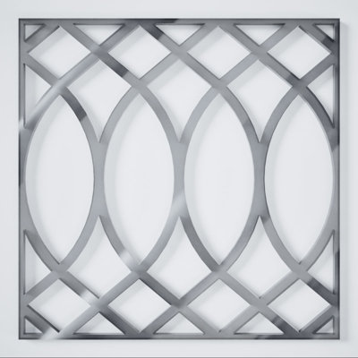 Panneaux muraux décoratifs en acrylique Montrose, très petit, l 7 3/8 po x H 7 3/8 po x T 1/8 po, miroir argent