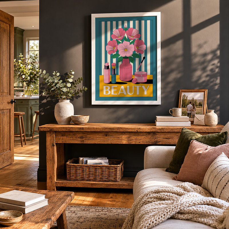 Beauty In Bloom Modern - Print, A4 - 29.7 x 21.0 cm, White