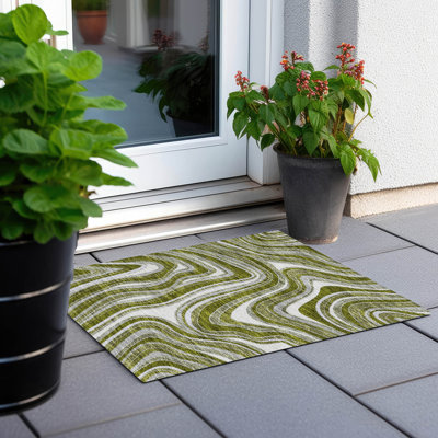 Lamanna Washable Abstract Indoor / Outdoor Rug
