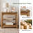 Solid Wood End Table with 3-Tier Storage