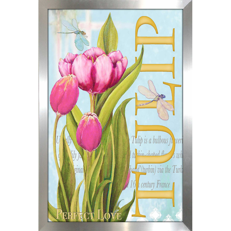 «Elegant Tulip II», impression, H 49,5 po x l 33,5 po x P 1 po, Encadrement argenté