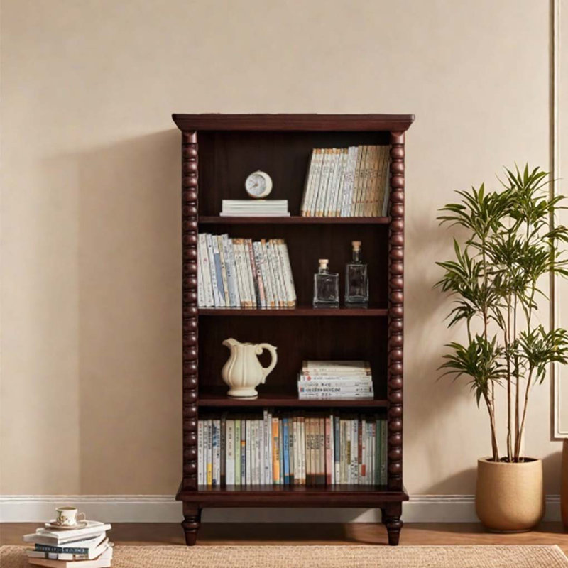 Vintage Solid Wood Storage Cabinet Bookcase