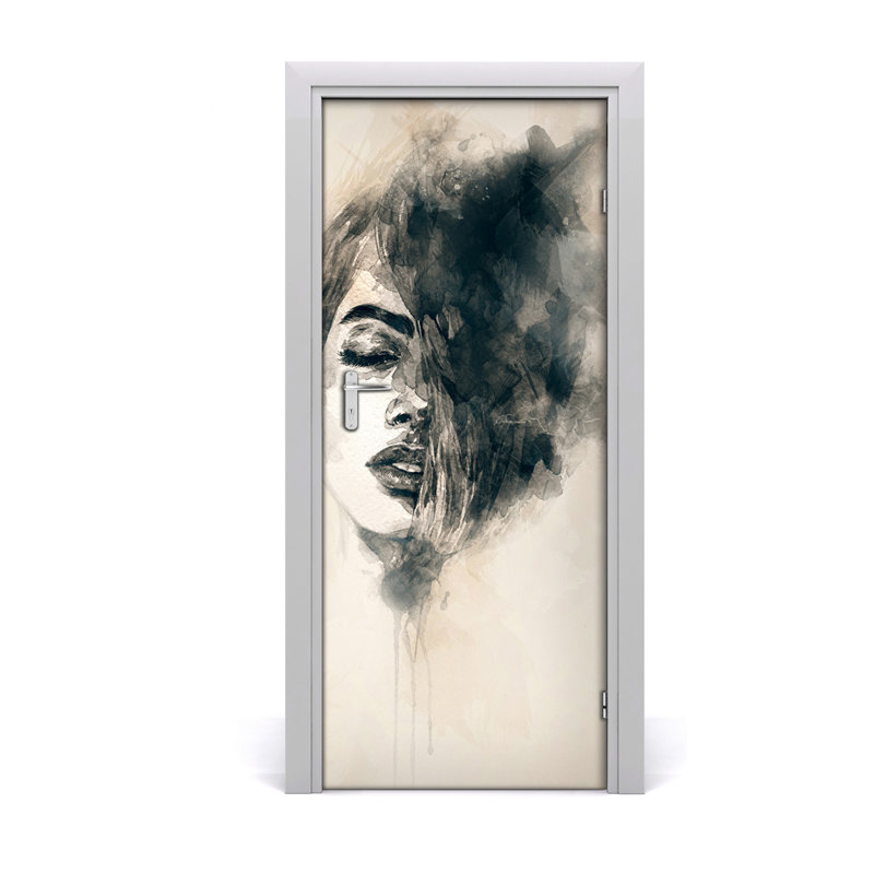 Abstraction Woman Door Decal
