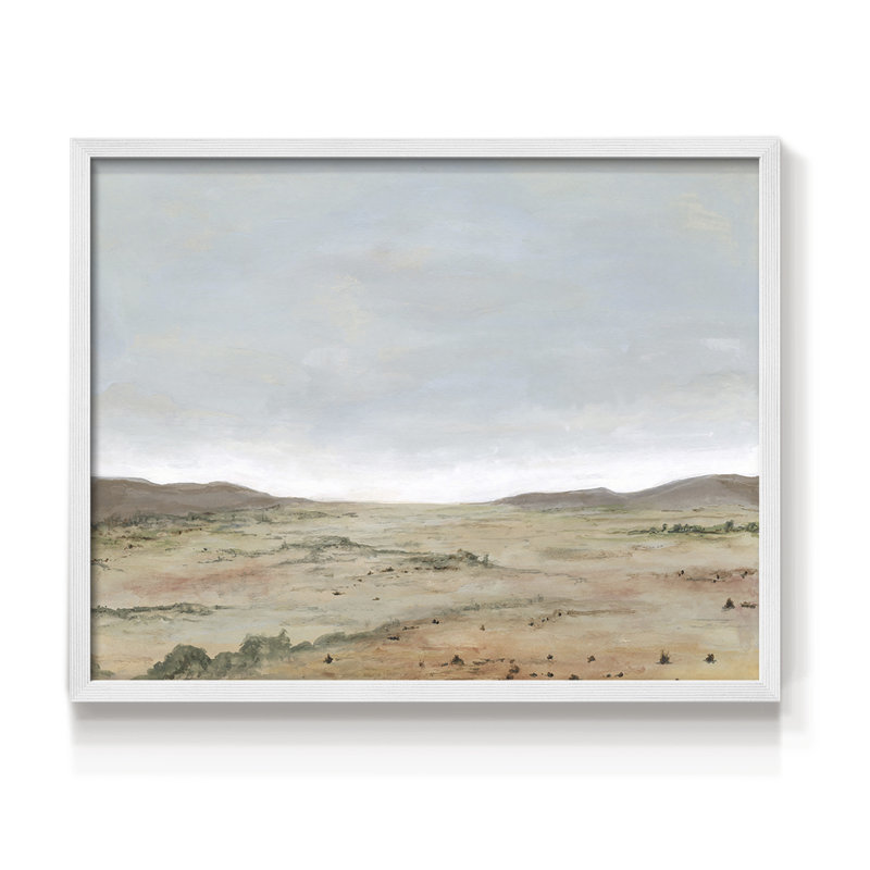 Arid Vista II - reproduction encadrée - réarmable, H 11 po x l 14 po, Blanc
