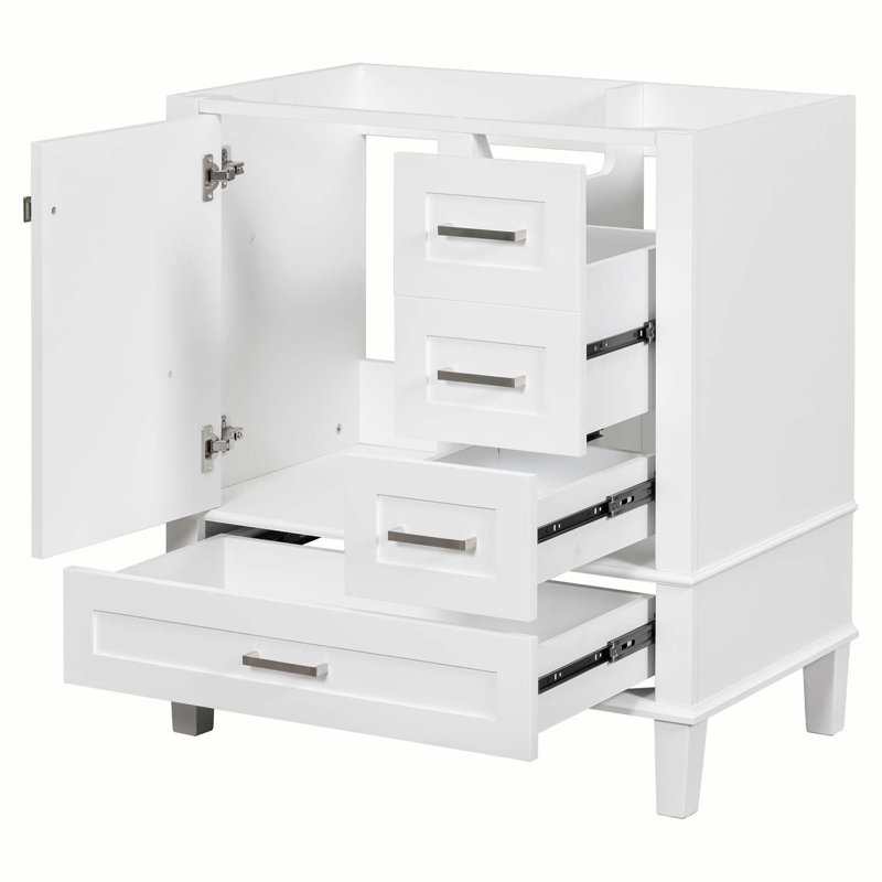 Base de meuble-lavabo simple 29,4 po seulement, Blanc