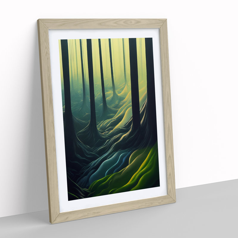 Immense Forest - Wall Art, 34cm H x 25cm W x 2cm D, Oak Framed