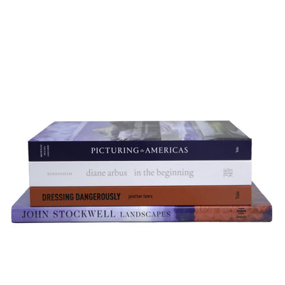 Decorative Books - Americana Coffee Table Stack - 4 Red and Blue Books