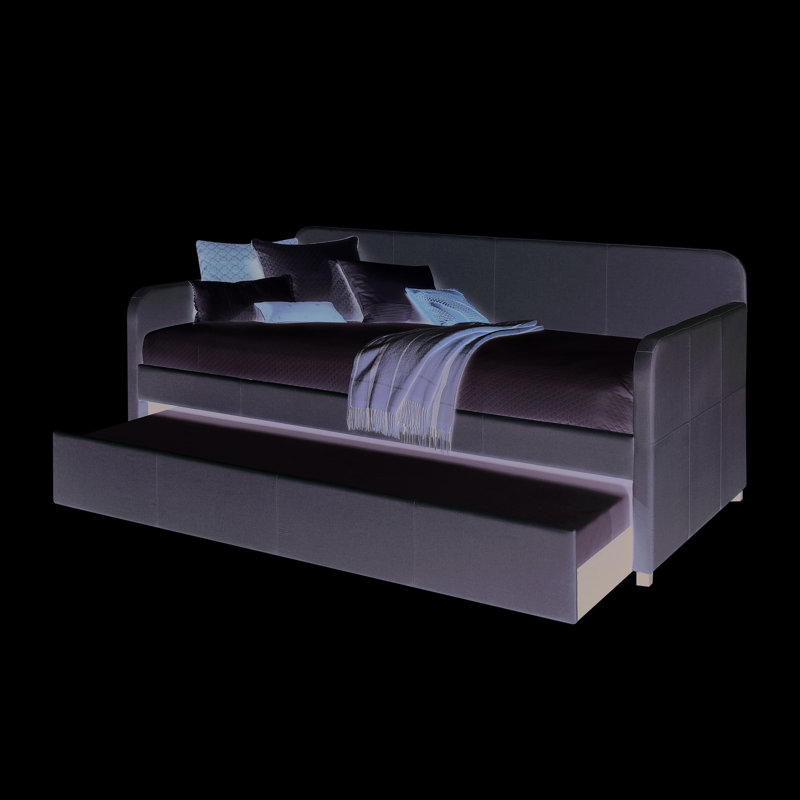 Lit de jour en tissu Fog avec gigogne commode