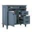 Meuble-lavabo 36 po avec lavabo, meuble-lavabo simple avec armoire, 2 tiroirs rabattables, 2 tiroirs et tablette réglable-360819407