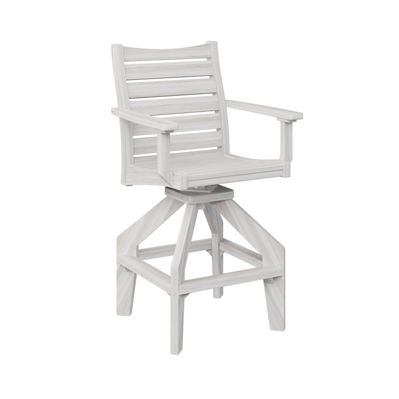 Berlin Gardens Bristol Swivel Chair, Seashell, 26.5"