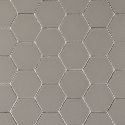 Carreau de mosaïque en porcelaine hexagone mat 2 "x 2" Sage
