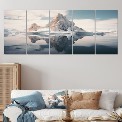 Ensemble 5 pièces d'art mural majestueux Iceberg