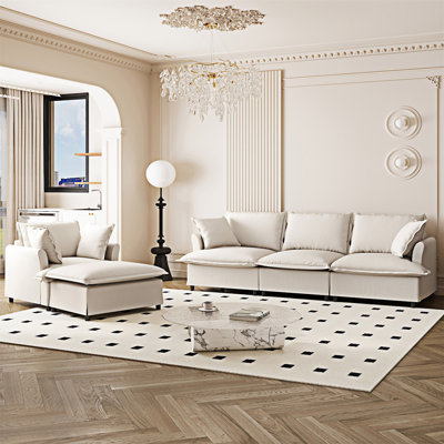 Modular Upholstered Sectional Sofa Set